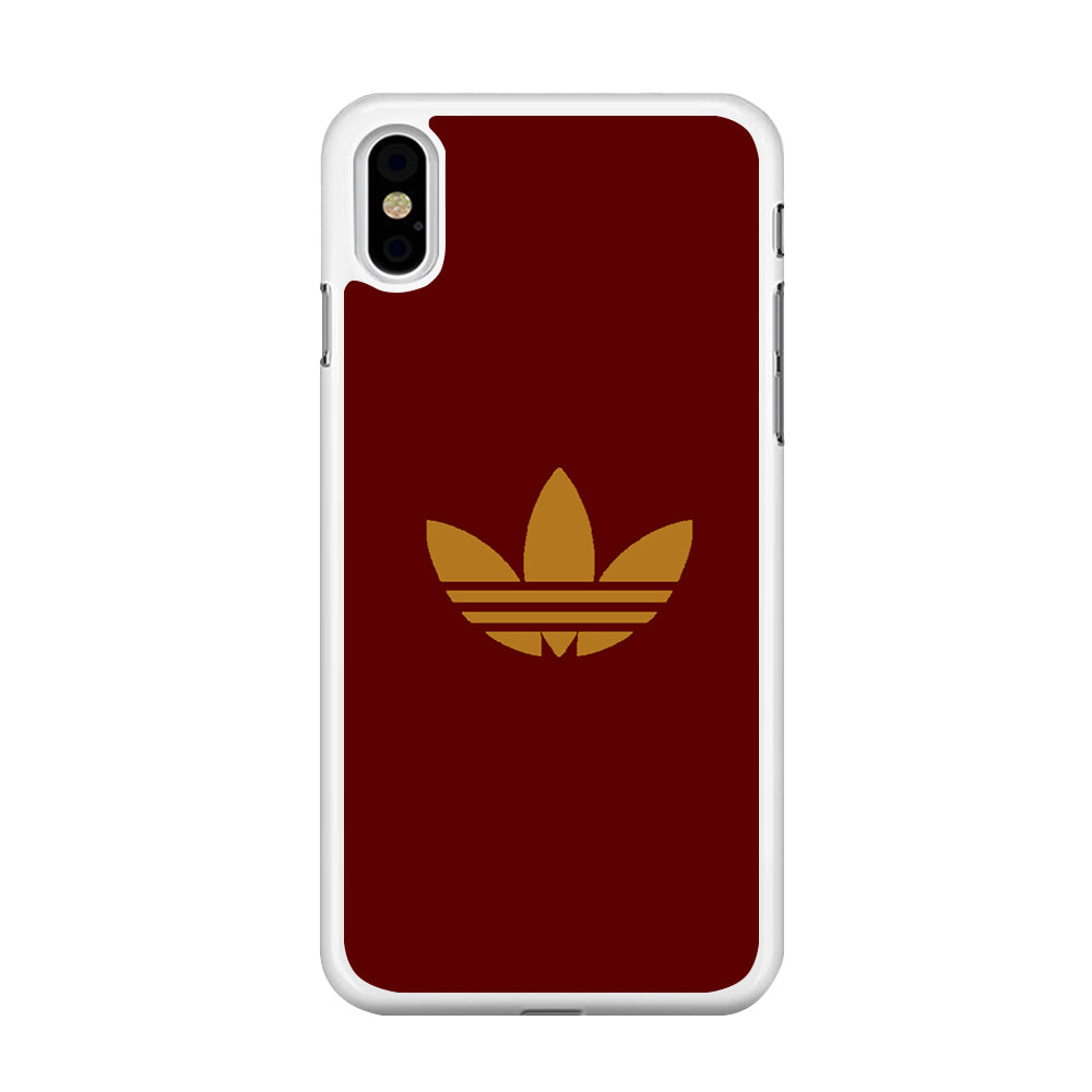 Adidas Simple Maroon Gold iPhone Xs Max Case