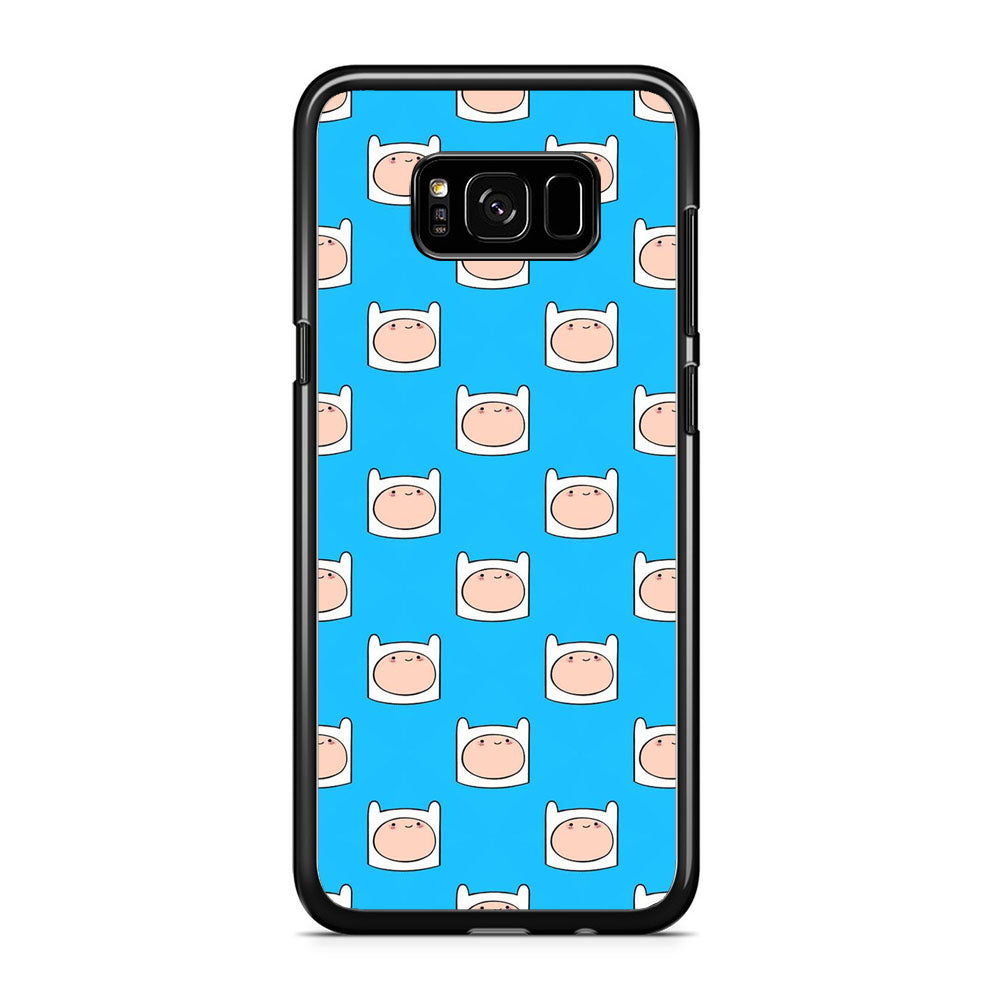 Adventure Time Finn Head Doodle Blue Samsung Galaxy S8 Plus Case