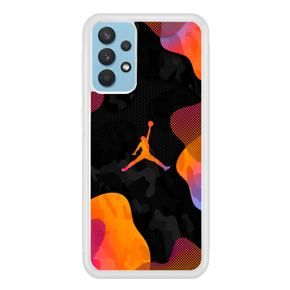 Air Jordan Camouflage on Autumn Samsung Galaxy A32 Case