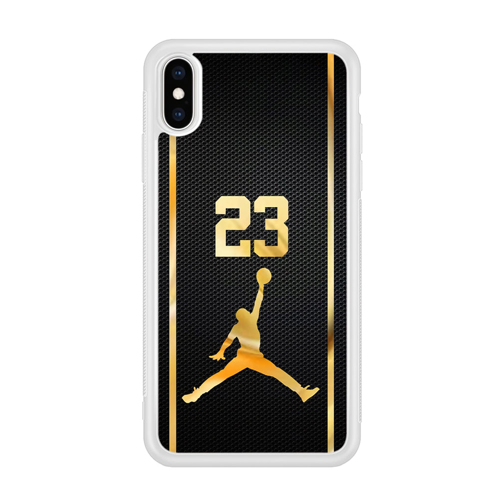 Air Jordan Carbon Stripe Gold iPhone Xs Max Case