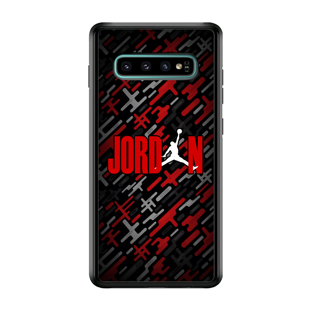 Air Jordan Red Shape Abstract Samsung Galaxy S10 Case