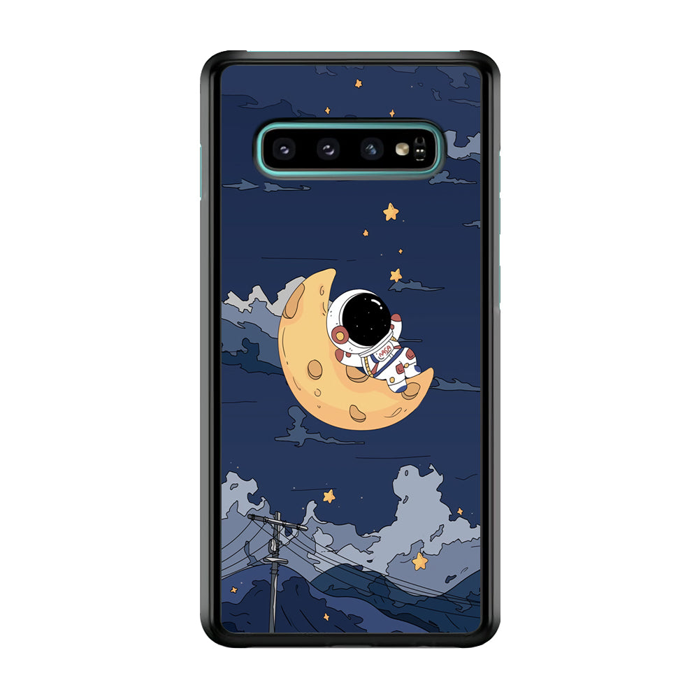 Astronaut Sleep On The Moon Samsung Galaxy S10 Plus Case
