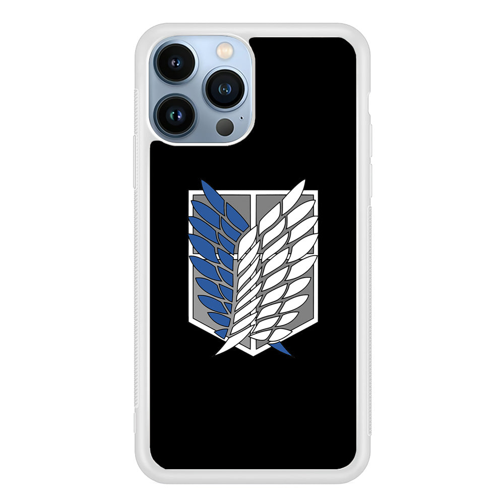 Attack on Titan Scouting Legion Black Simple iPhone 13 Pro Max Case
