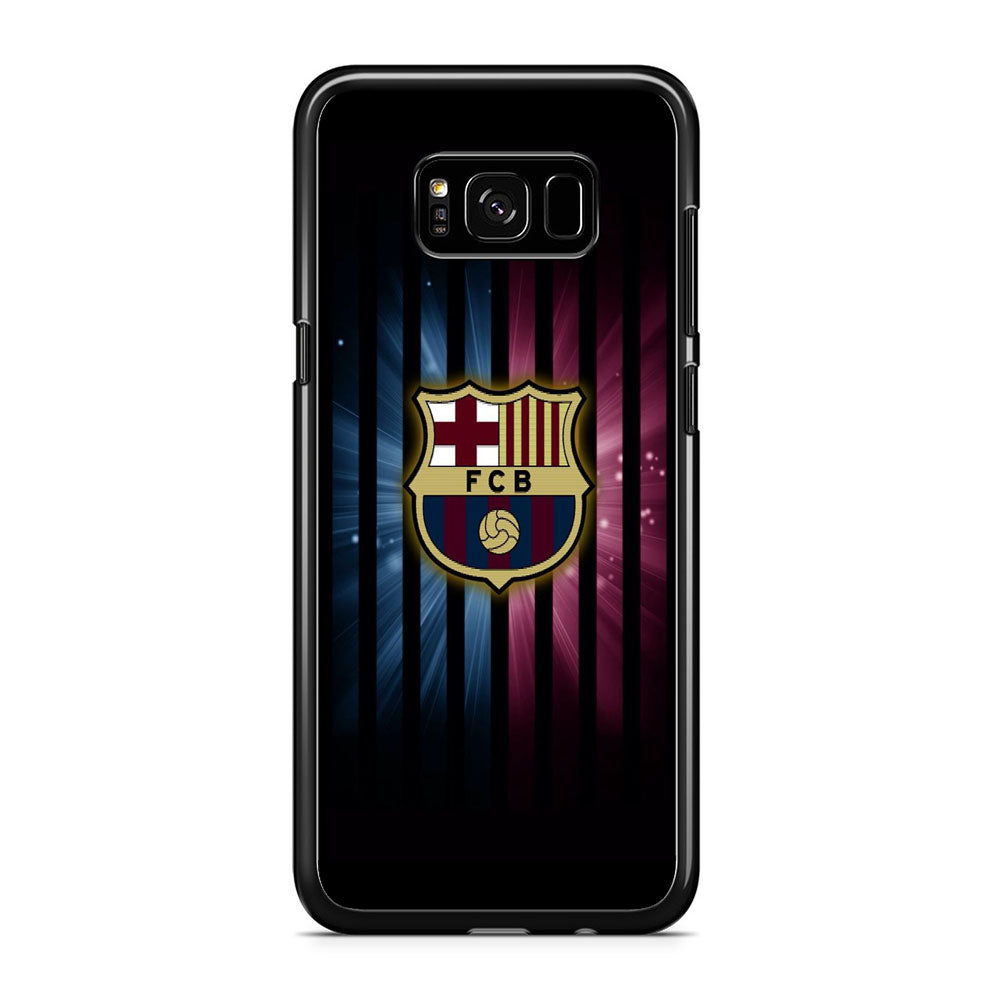 Barcelona Emblem Stripe Black Samsung Galaxy S8 Plus Case