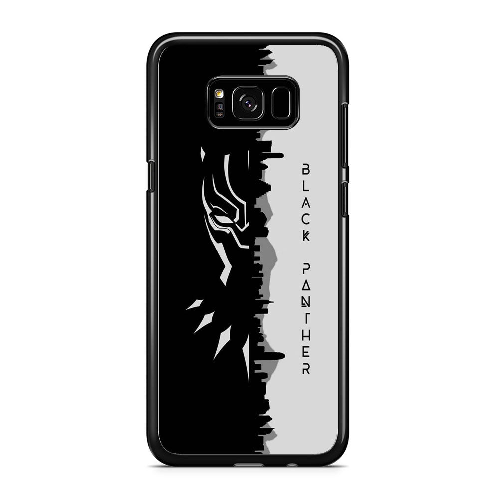 Black Panther Head Half Building Side Samsung Galaxy S8 Plus Case