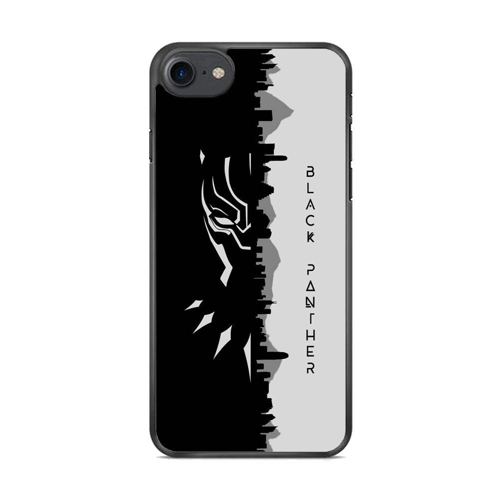 Black Panther Head Half Building Side iPhone 8 Case