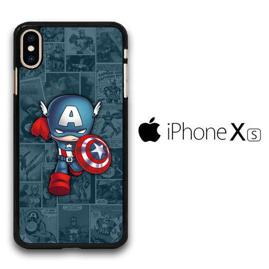 Captain America Comic iPhone Xs Case