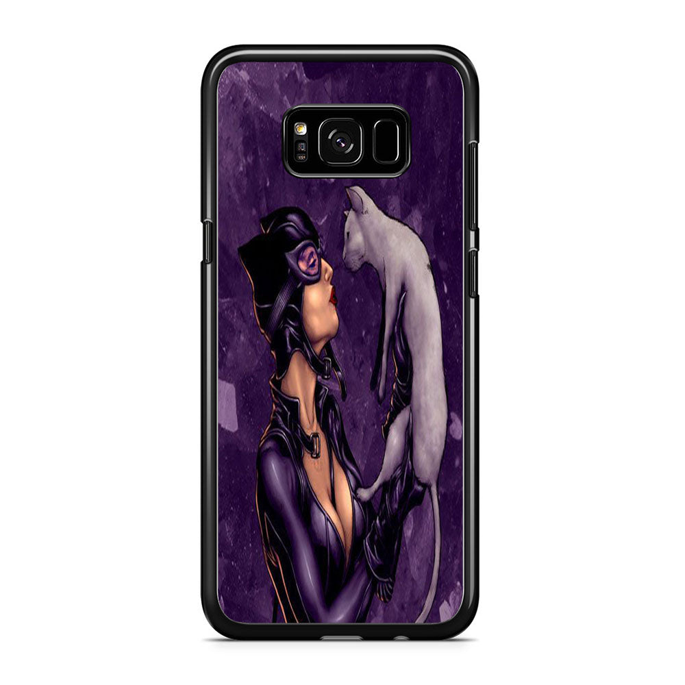 Cat Woman Kiss Her Cat Samsung Galaxy S8 Plus Case