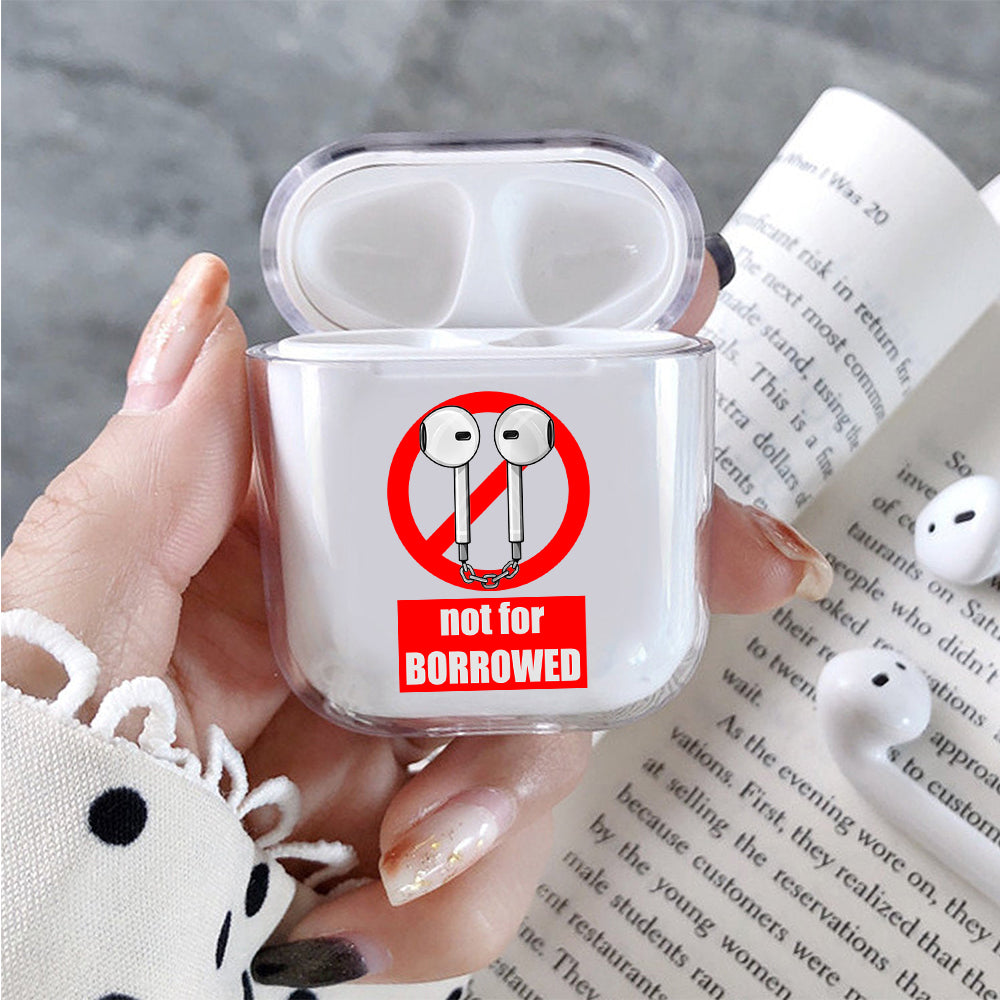 Caution Not For Borrowed Protective Clear Case Cover For Apple Airpods