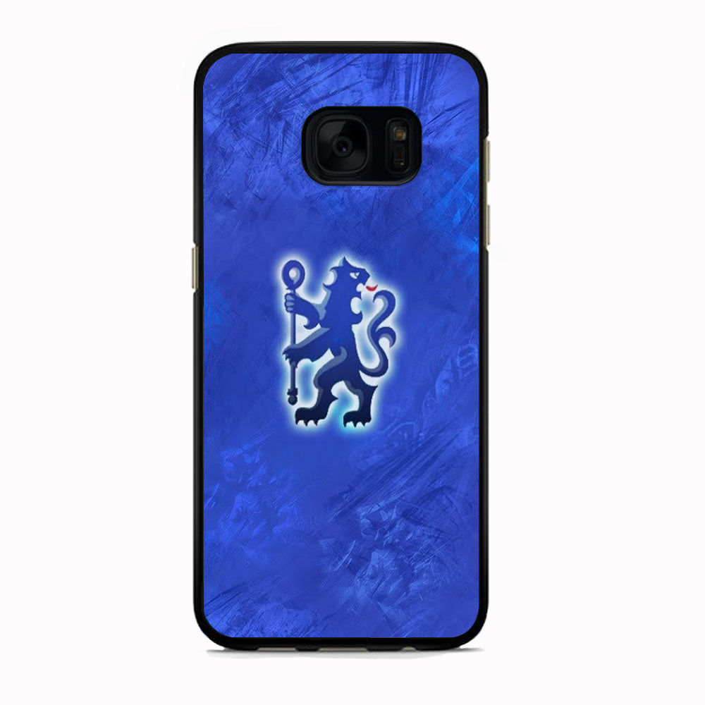 Chelsea FC Blue Glowing Logo Samsung Galaxy S7 Edge Case