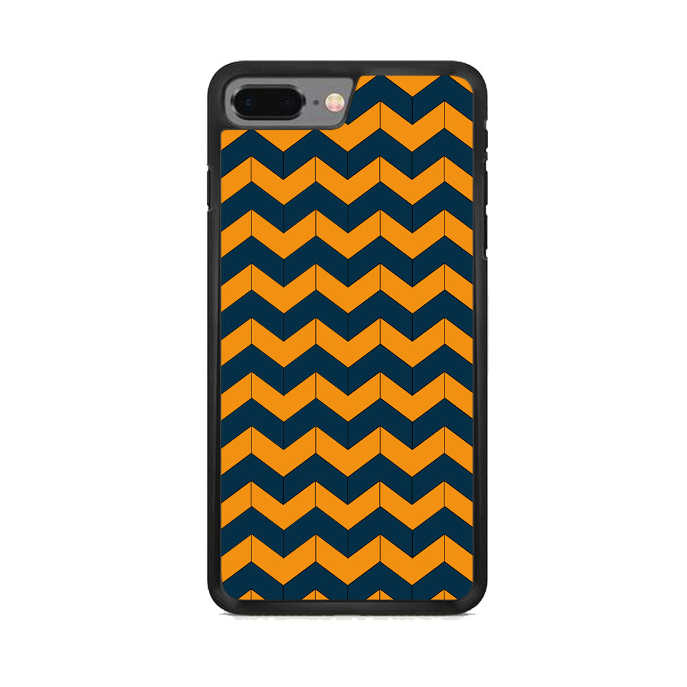 Chevron Arrow Blue Navy Orange iPhone 7 Plus Case