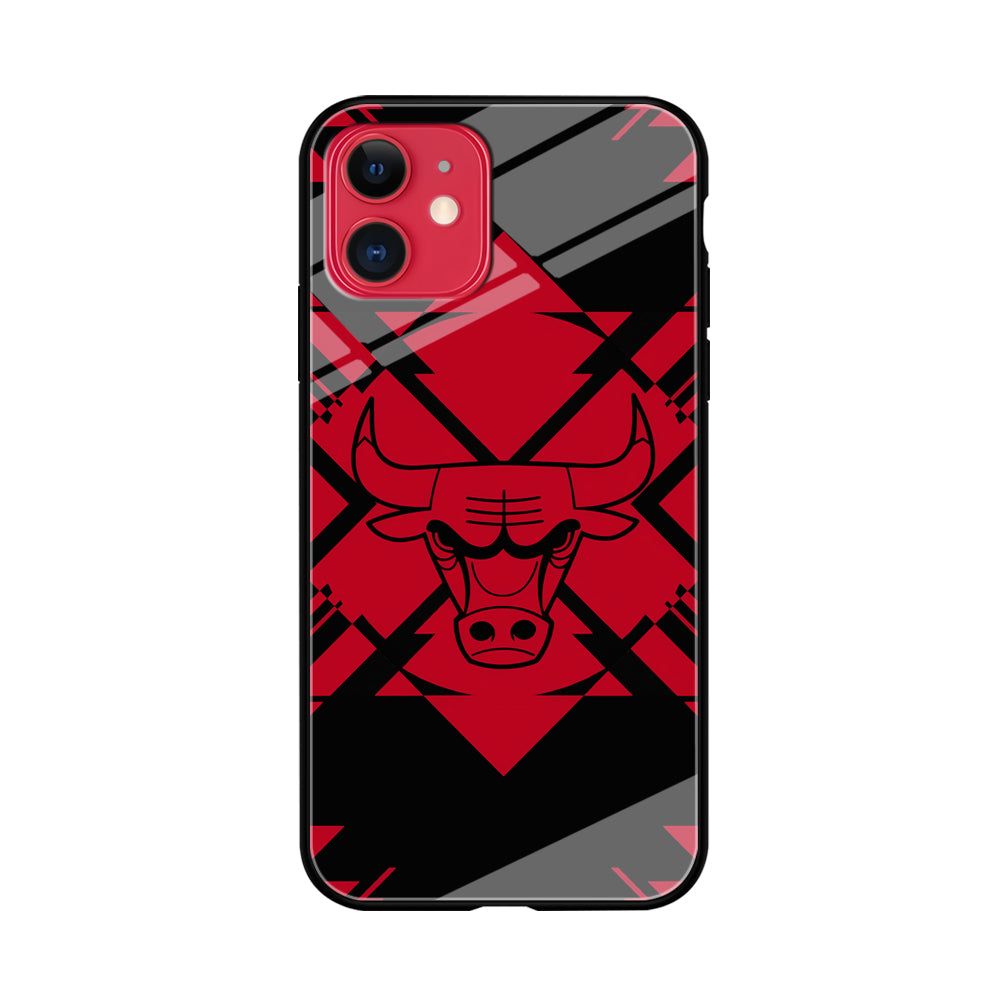 Chicago Bulls Aesthetic Shapes iPhone 11 Case