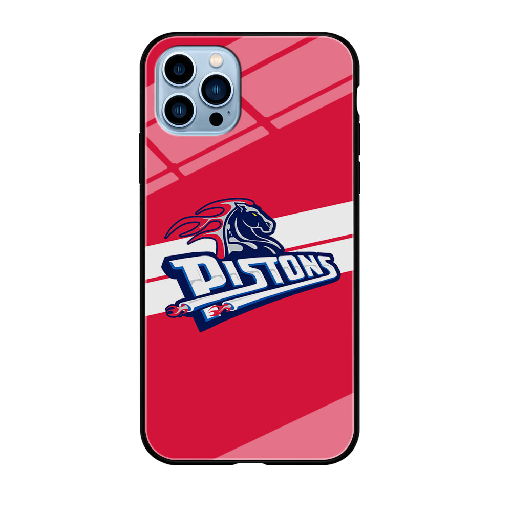 Detroit Pistons White Stripe iPhone 12 Pro Case