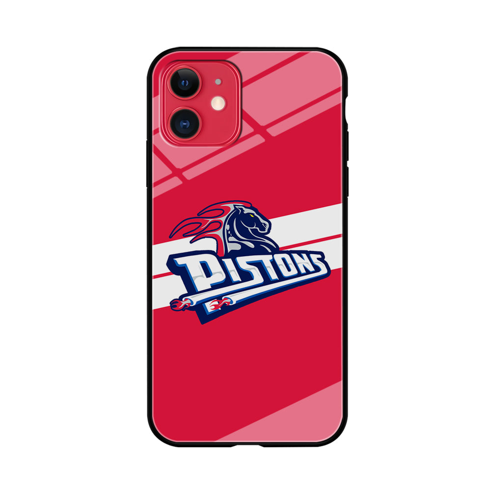 Detroit Pistons White Stripe iPhone 11 Case