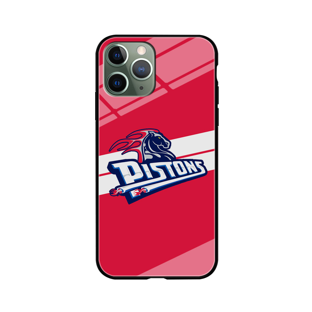 Detroit Pistons White Stripe iPhone 11 Pro Max Case