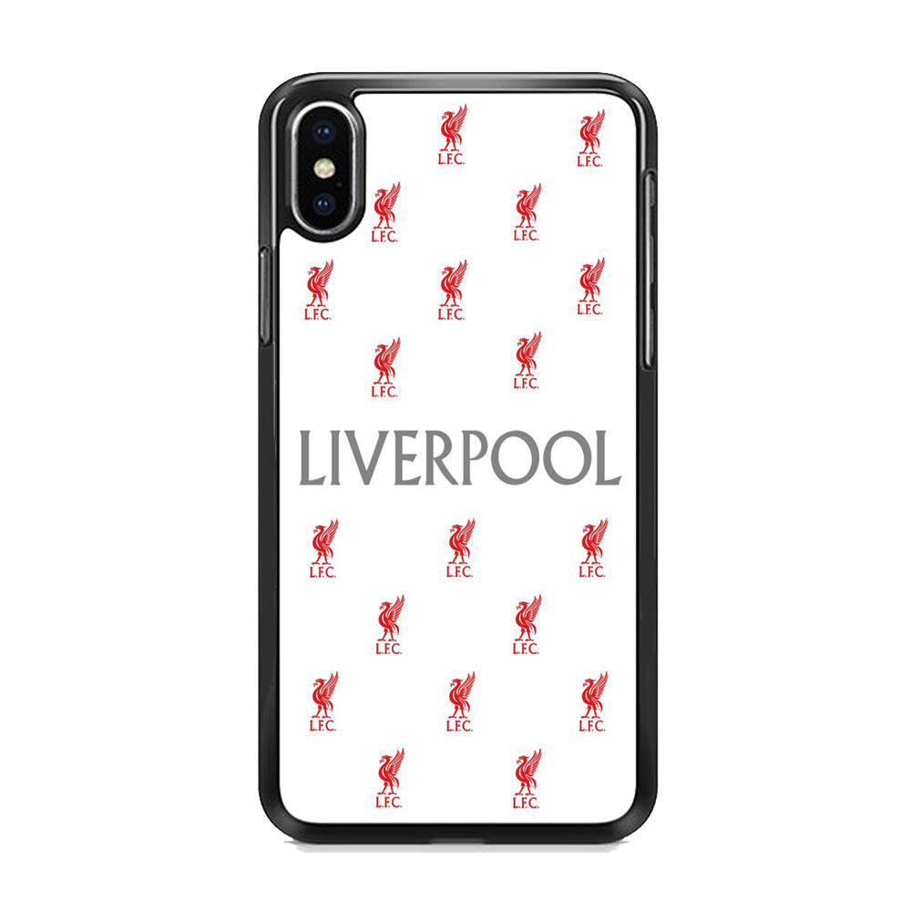 FC Liverpool White Doodle Logo iPhone Xs Max Case