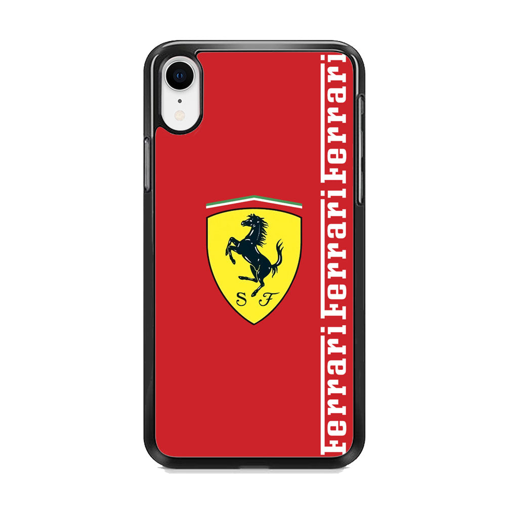 Ferrari Word Maroon Emlem iPhone XR Case - Ezzystore