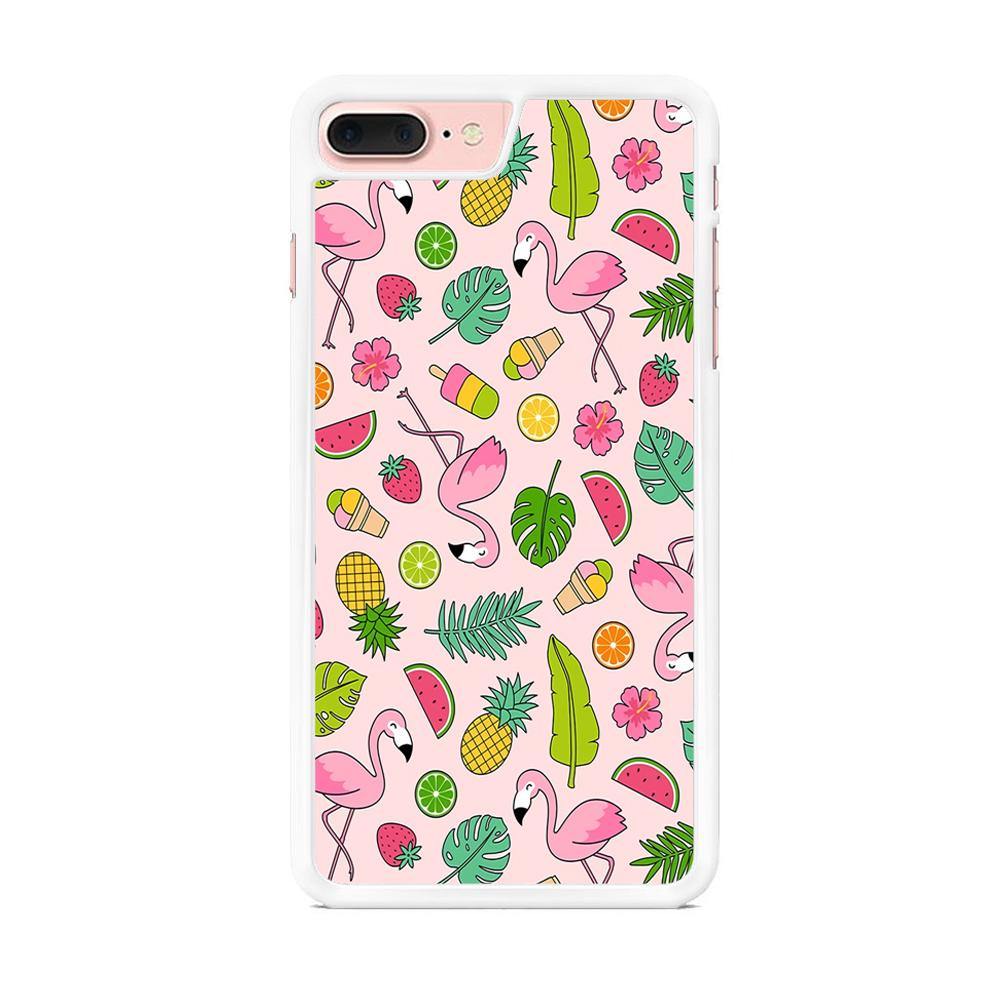 Flamingo Summer Fruit iPhone 8 Plus Case - ezzyst