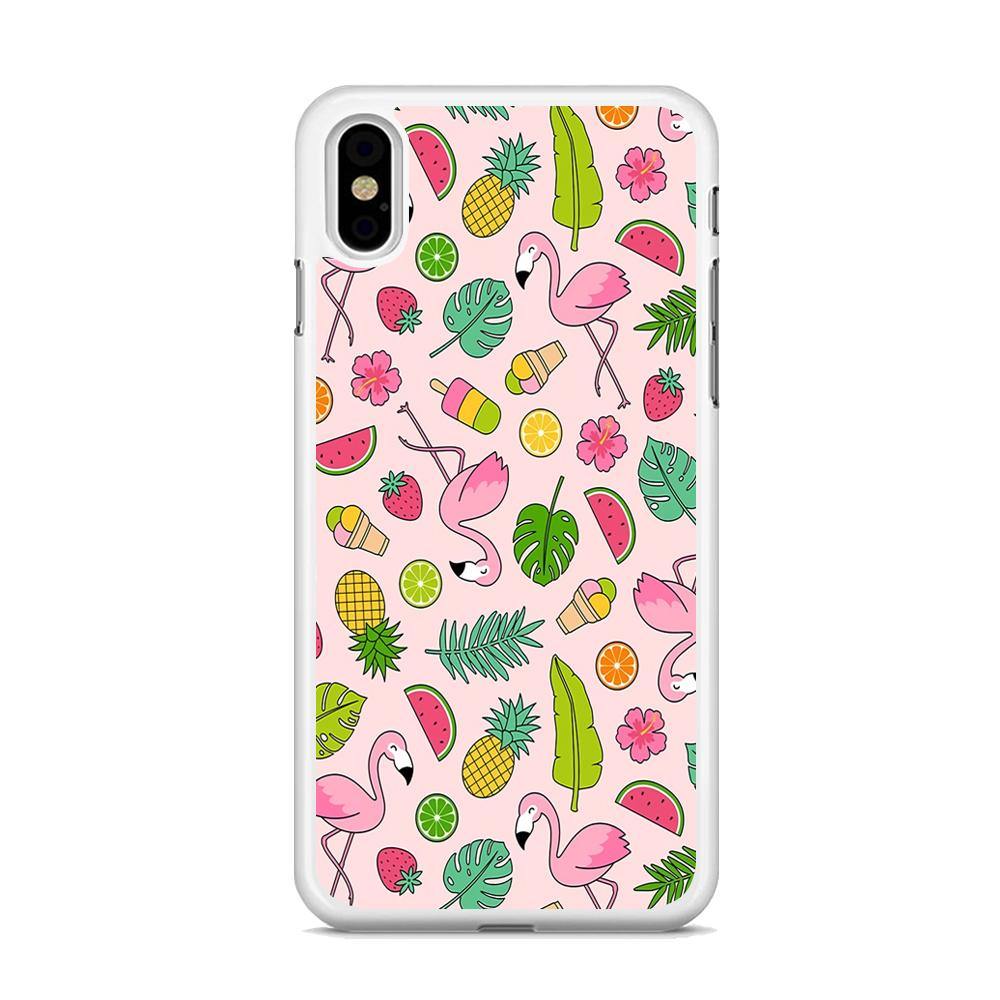 Flamingo Summer Fruit iPhone X Case - ezzyst