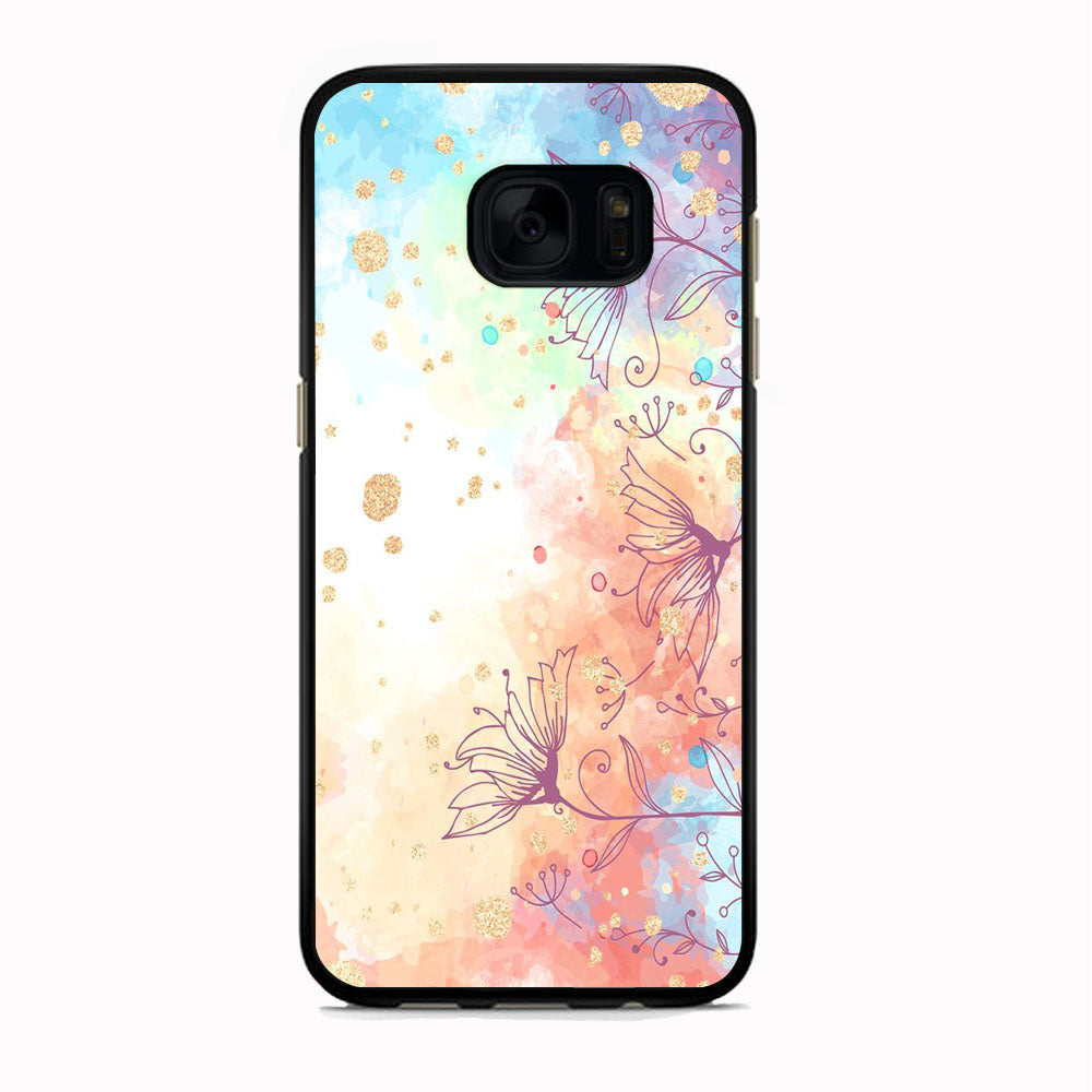 Flowers Purple And Mix Colours Samsung Galaxy S7 Edge Case
