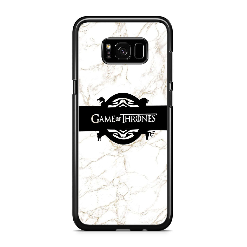 Game Of Thrones Logo White Marble Samsung Galaxy S8 Plus Case