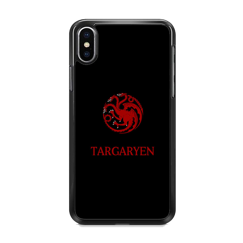 Game Of Thrones Targaryen Black Maroon Emblem iPhone X Case