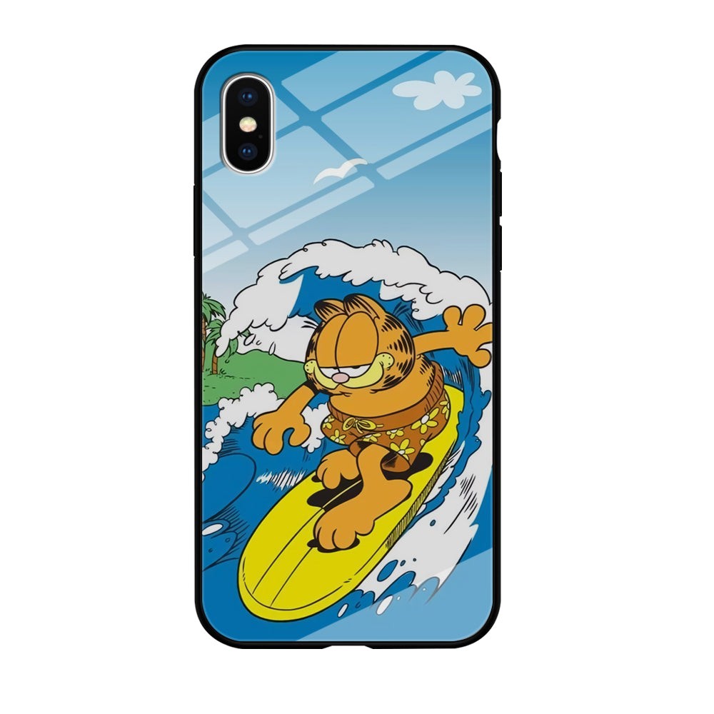 Garfield Surfing iPhone X Case