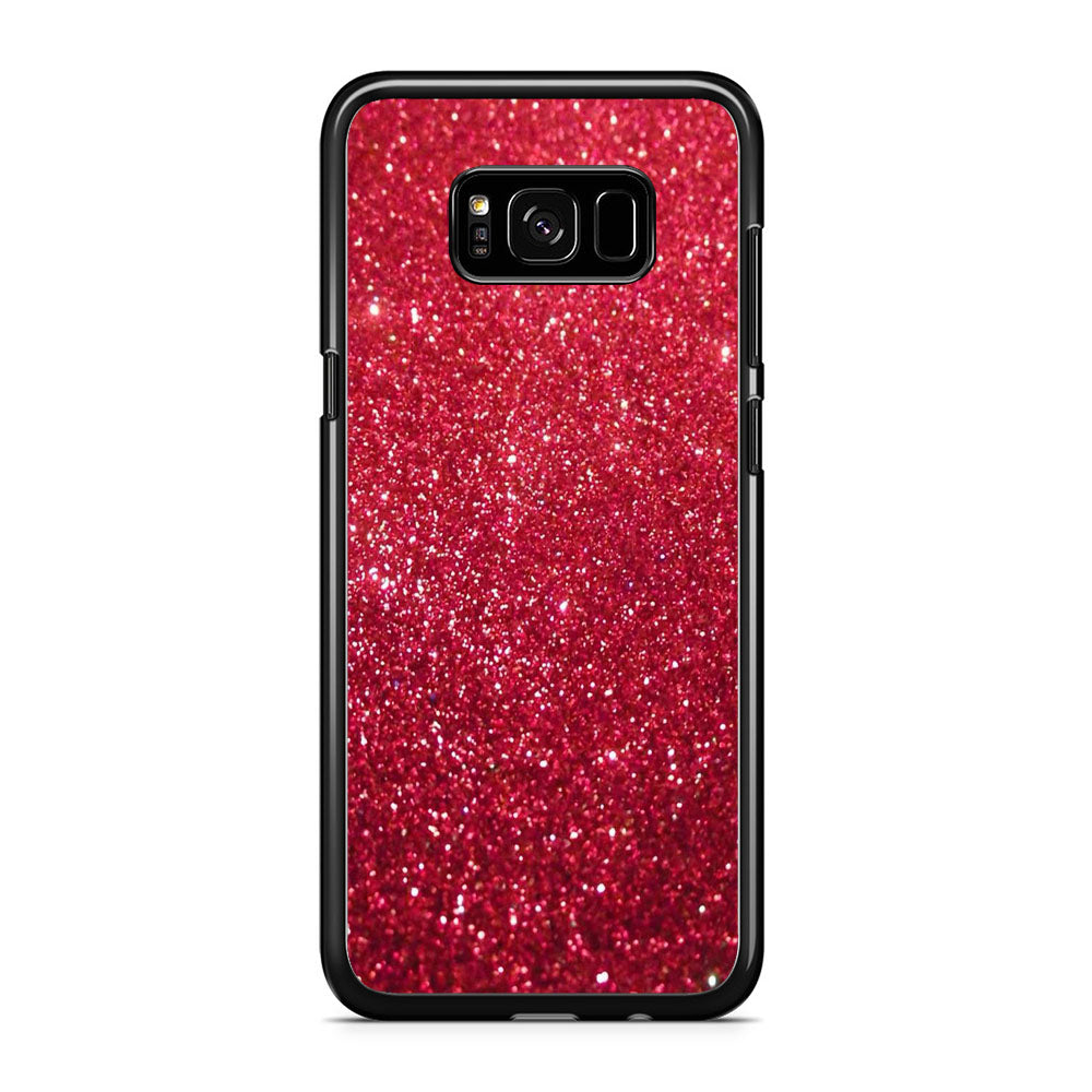 Glitter Light Sand Red Maroon Samsung Galaxy S8 Plus Case