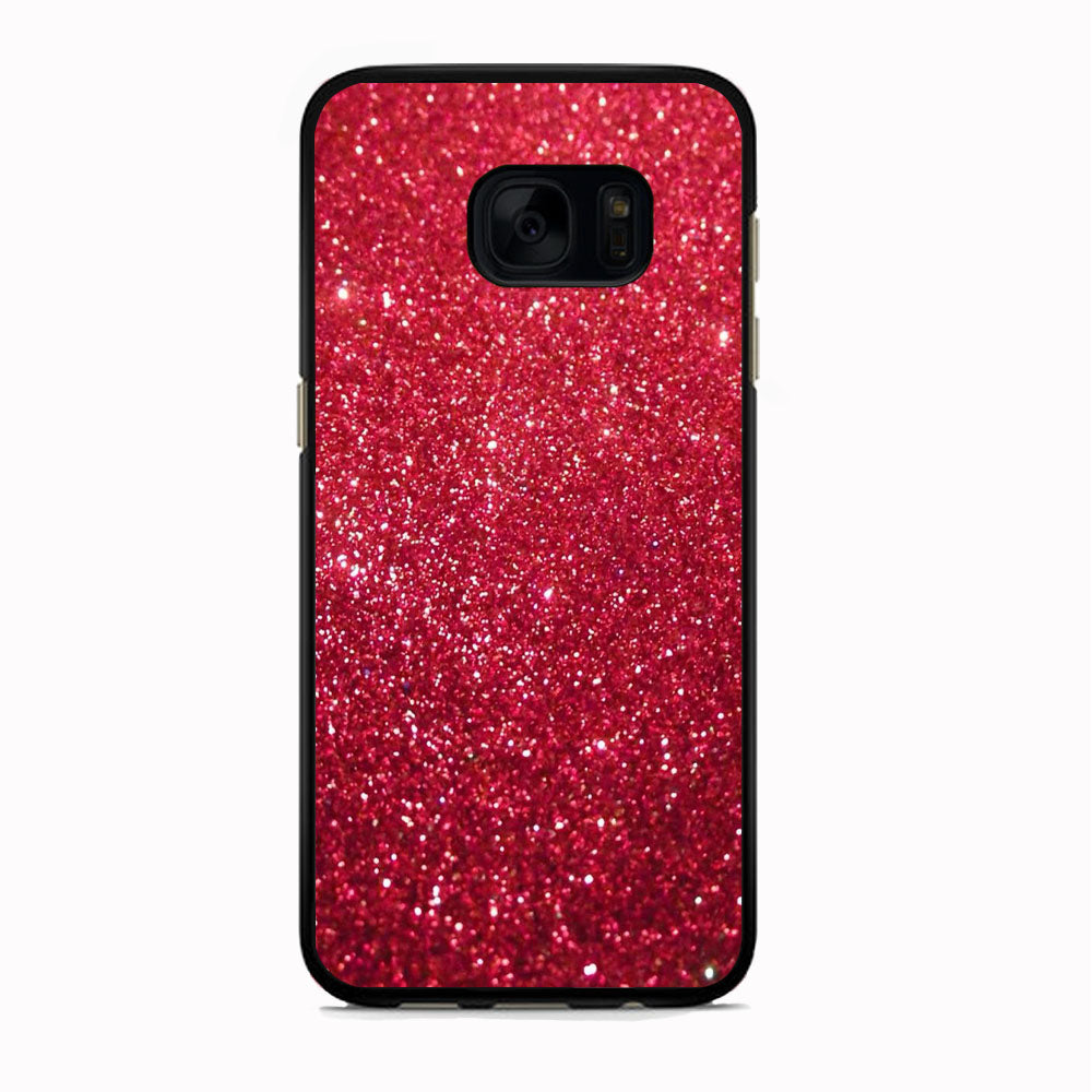 Glitter Light Sand Red Maroon Samsung Galaxy S7 Case