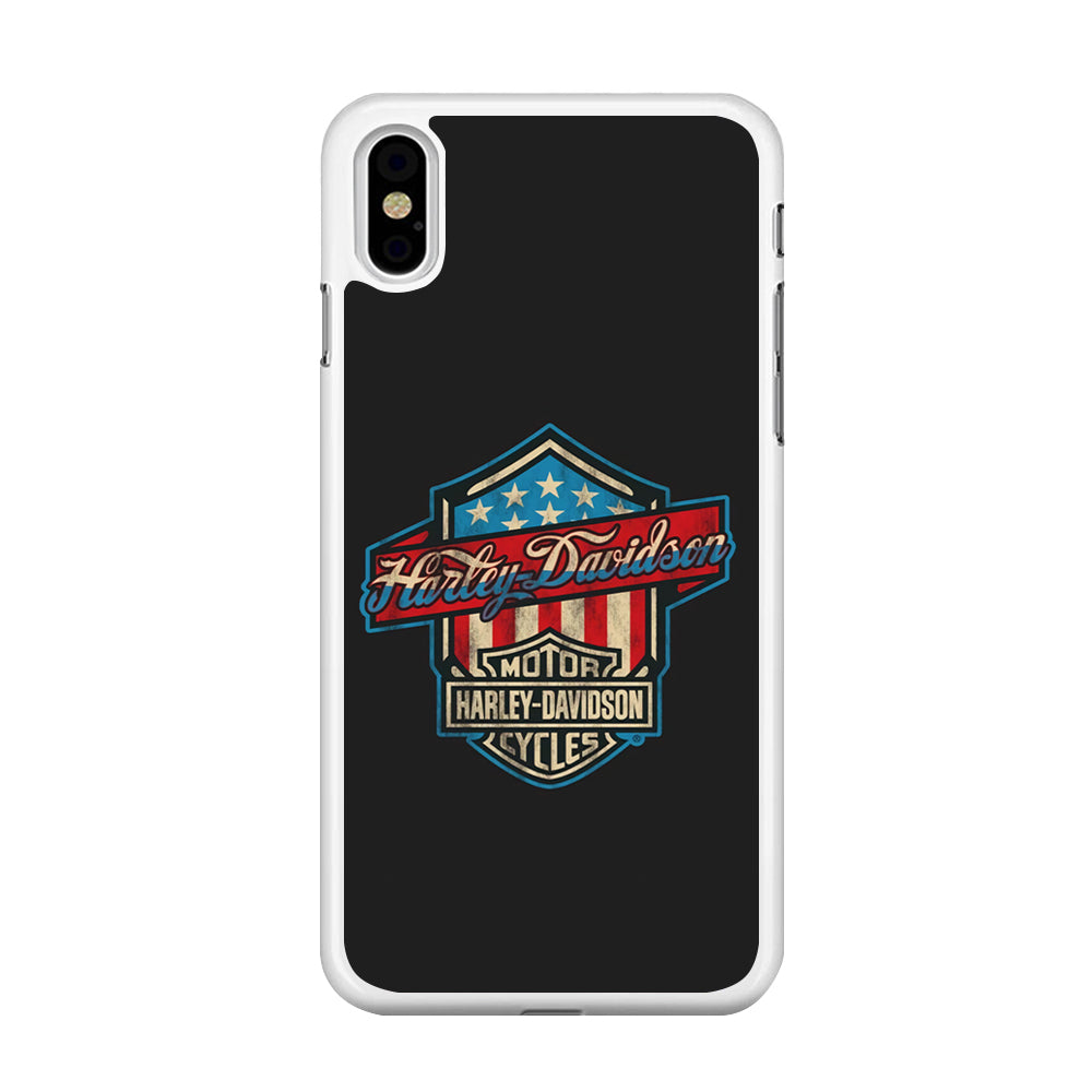 Harley Davidson Emblem Grey Logo iPhone Xs Max Case