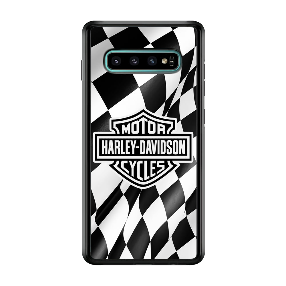 Harley Davidson Race Flag Emblem Samsung Galaxy S10 Case