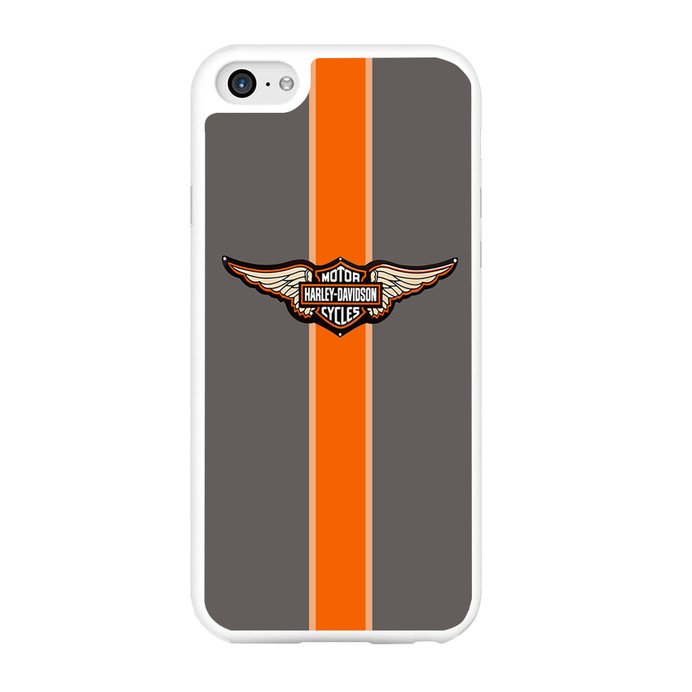 Harley Davidson Wings Logo Orange Grey Stripe Colour iPhone 6 Plus | 6s Plus Case