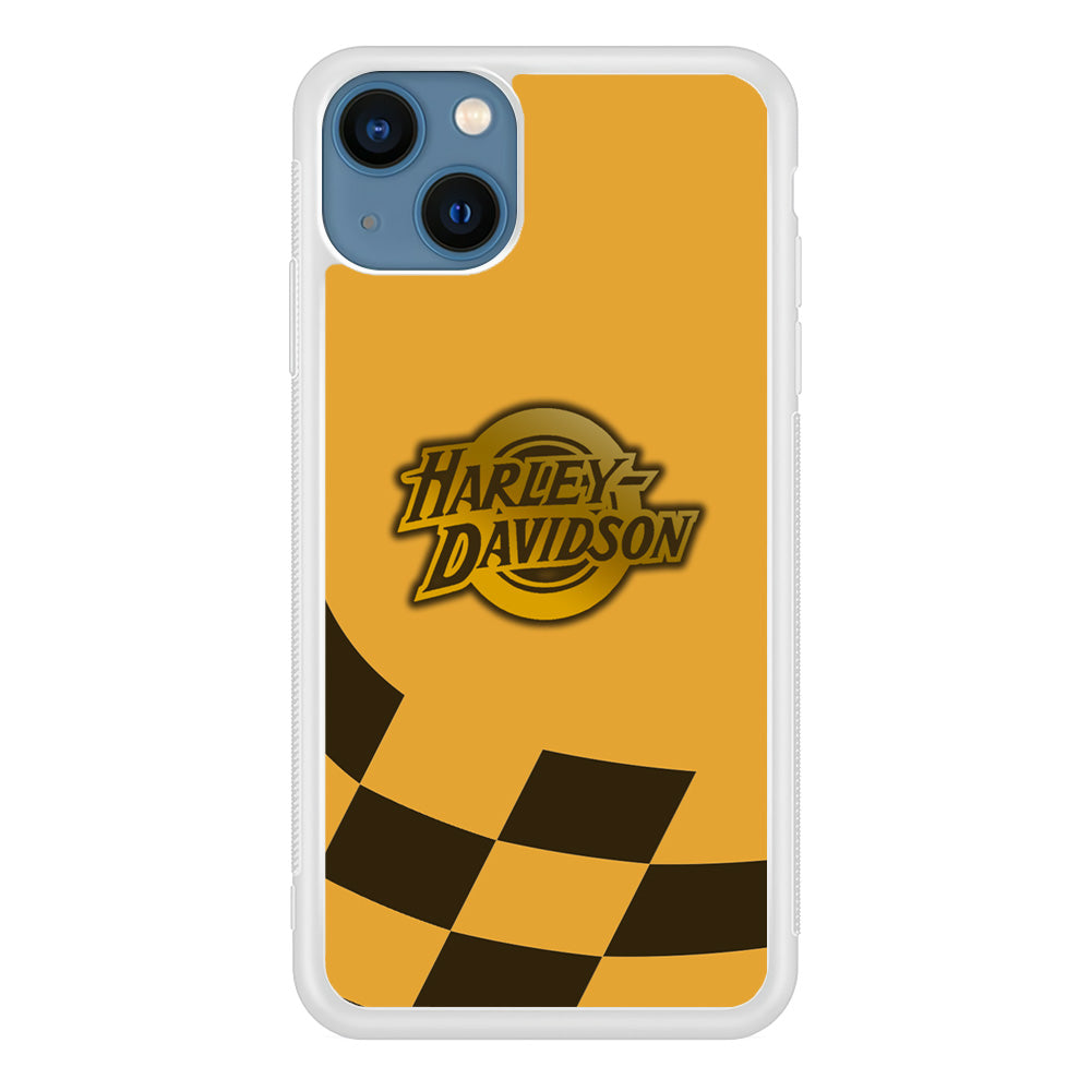 Harley Davidson Gold Logo Flag Racing iPhone 13 Case