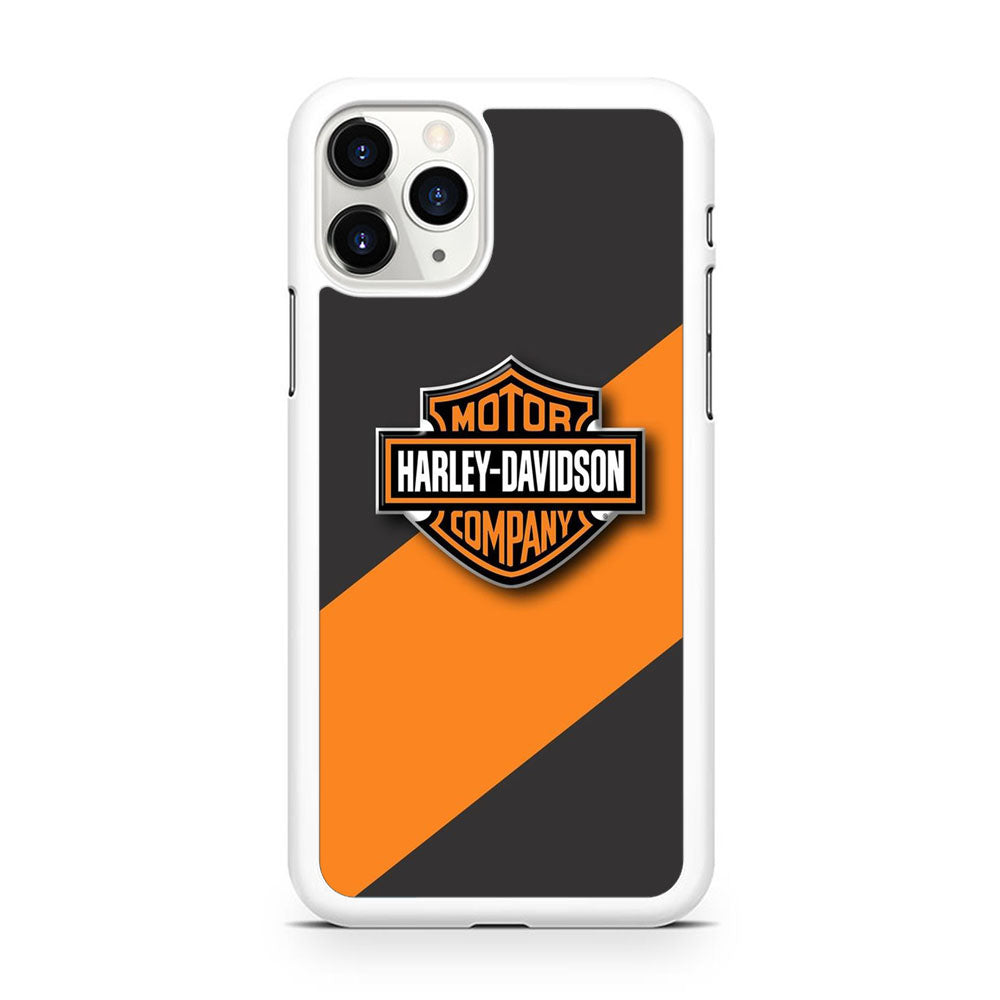 Harley Davidson Logo Stripe Yellow iPhone 11 Pro Max Case