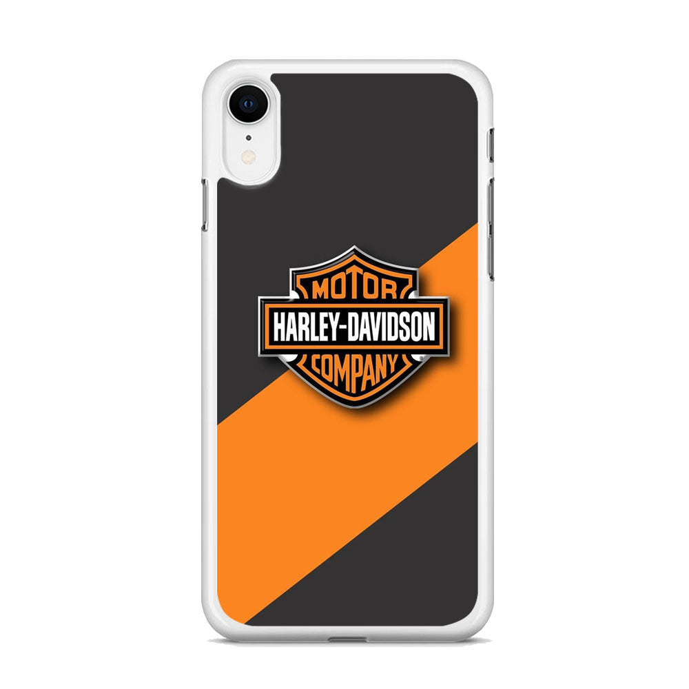 Harley Davidson Logo Stripe Yellow iPhone XR Case