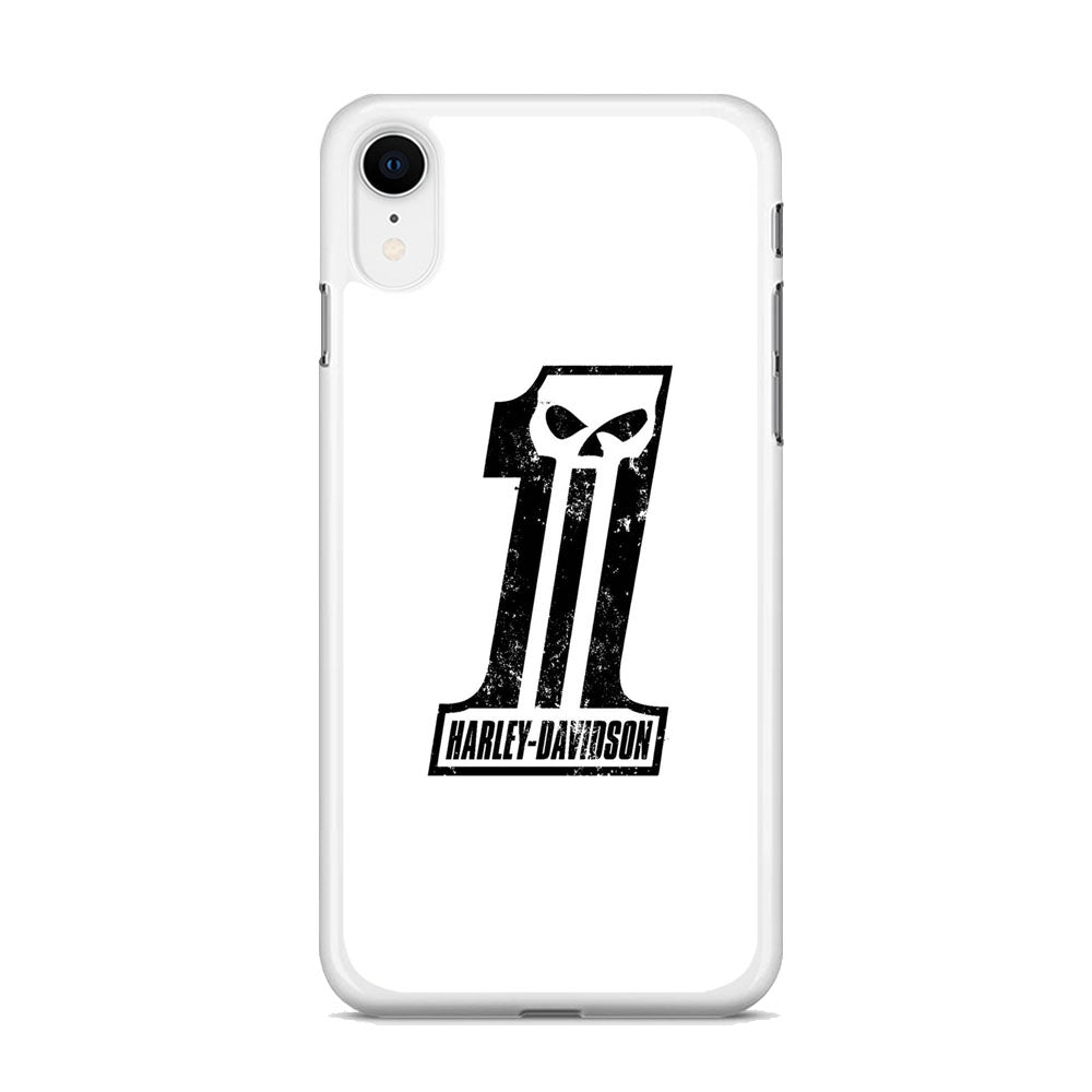Harley Davidson White Number Skull iPhone XR Case