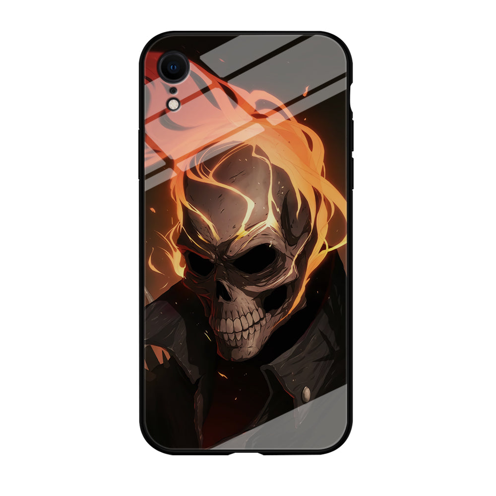 Head Skull Flames iPhone XR Case