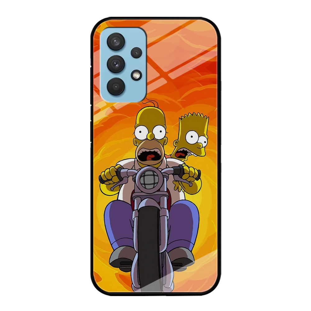 Homer and Bart Rider Samsung Galaxy A32 Case