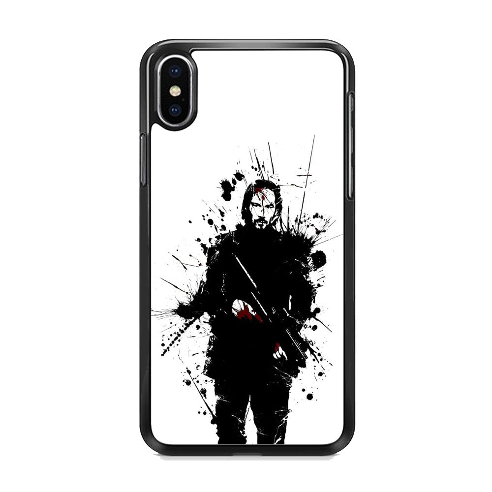 John Wick White Splash Art iPhone X Case