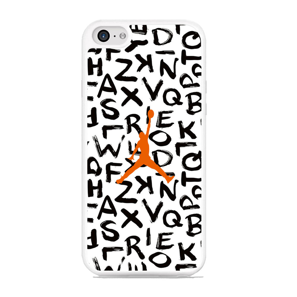 Jordan White Aphabet Orange Logo iPhone 6 Plus | 6s Plus Case