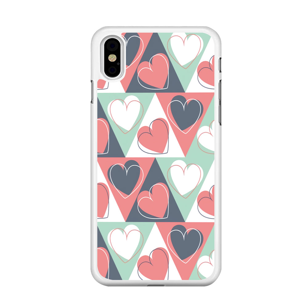 Love Triangle Doodle iPhone Xs Max Case