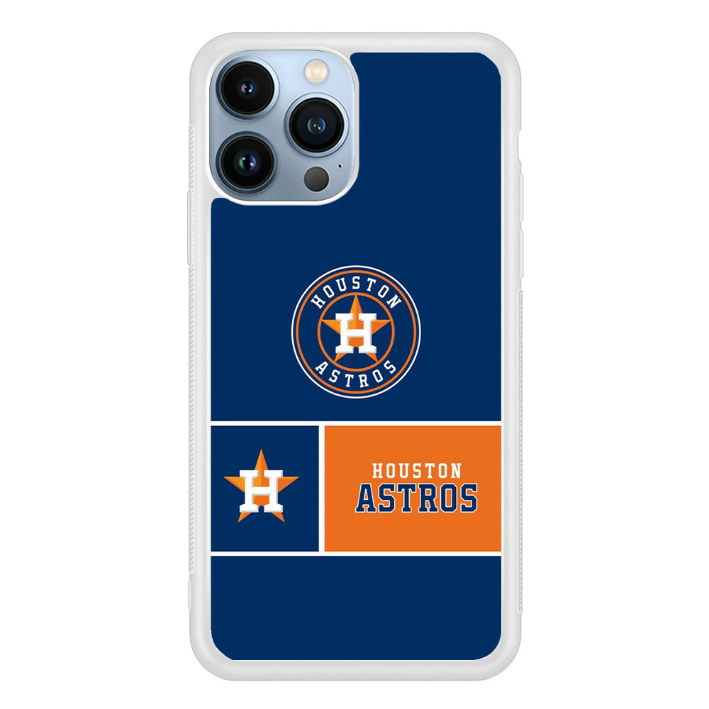 MLB Huston Astros Blue Orange iPhone 13 Pro Max Case