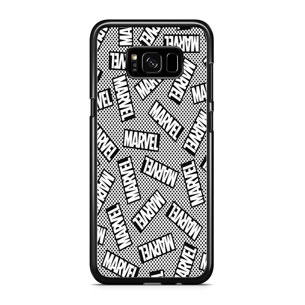 Marvel Logo Black White Polka Dots Samsung Galaxy S8 Plus Case