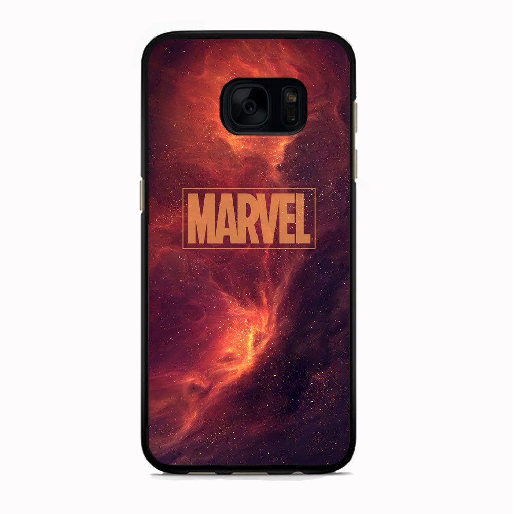 Marvel Logo Sunset Nebula Galaxy Samsung Galaxy S7 Case