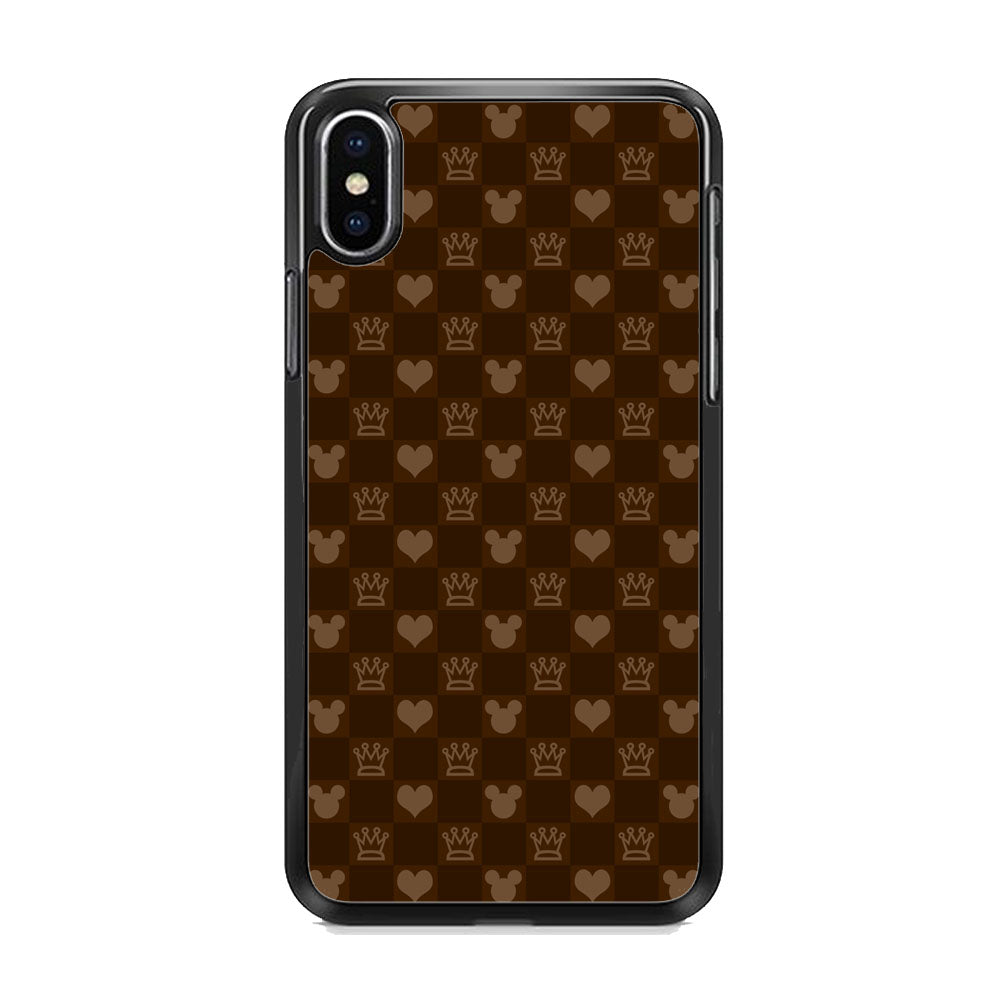Mickey Mouse Doodle Logo Cube Chocolate iPhone X Case