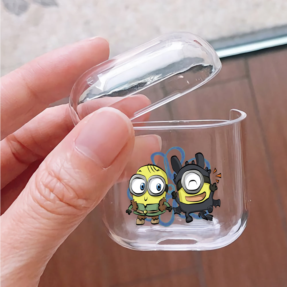 Minion Hallowen Event Protective Clear Case Cover For Apple Airpods