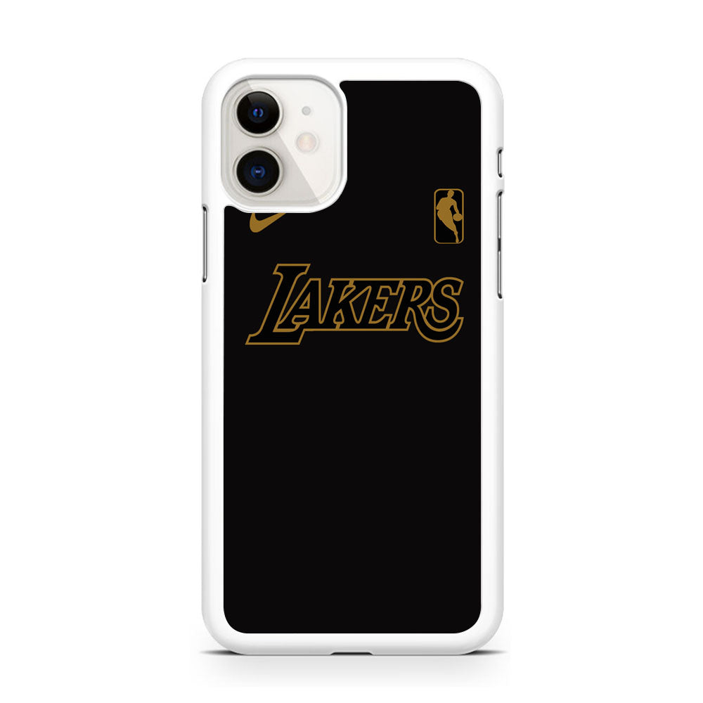 NBA Los Angeles Lakers Space Grey Nike Gold Logo iPhone 11 Case