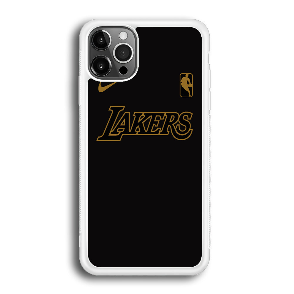 NBA Los Angeles Lakers Space Grey Nike Gold Logo iPhone 12 Pro Case