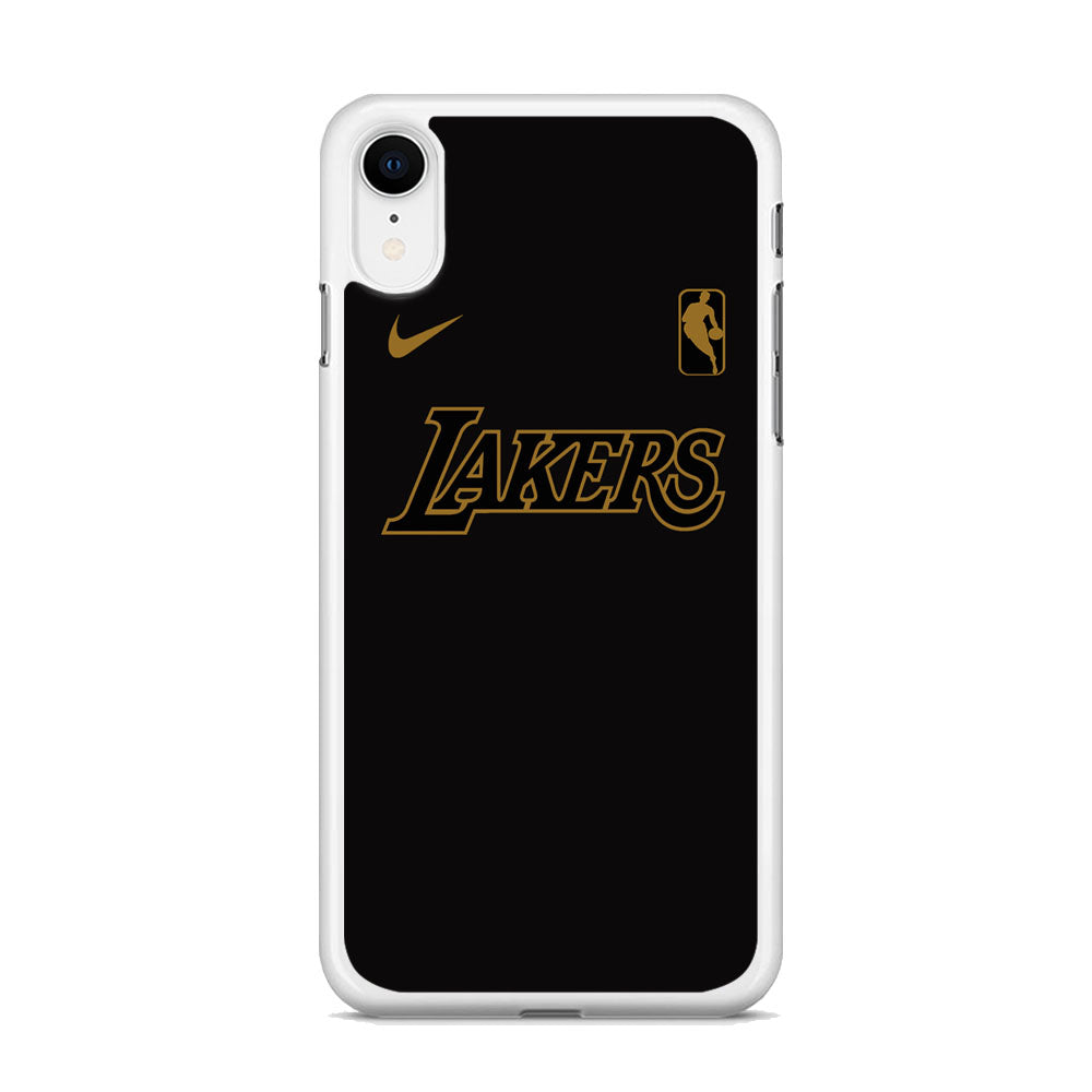 NBA Los Angeles Lakers Space Grey Nike Gold Logo iPhone XR Case