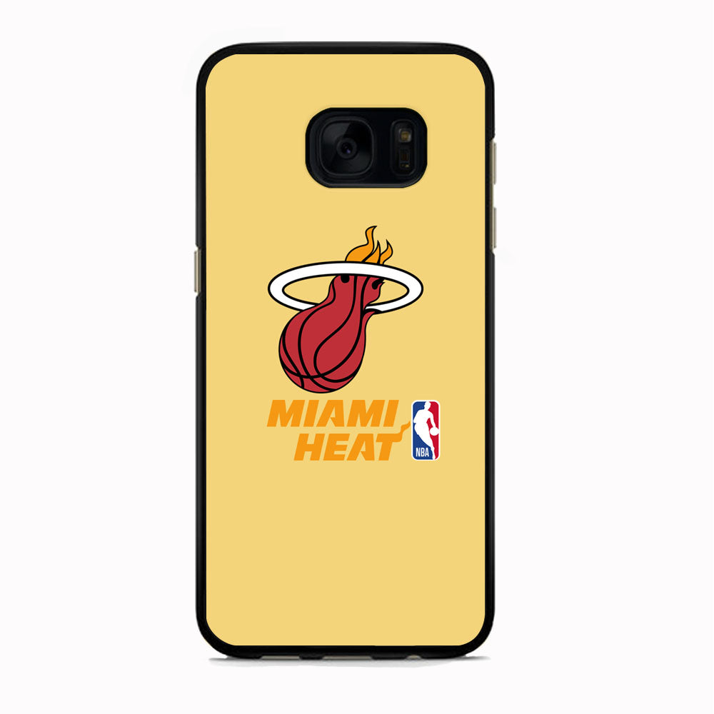 NBA Miami Heat Latte Colour Logo Samsung Galaxy S7 Case